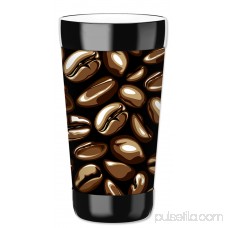 Mugzie 16-Ounce Tumbler Drink Cup with Removable Insulated Wetsuit Cover - Coffee Beans
